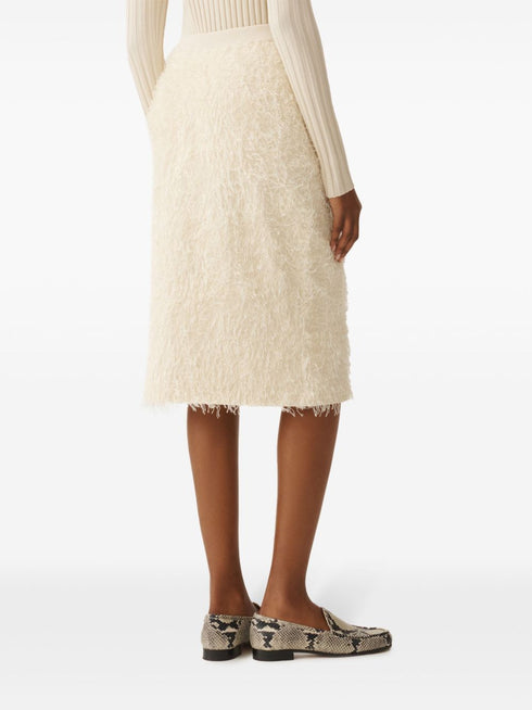 textured-finish midi skirt